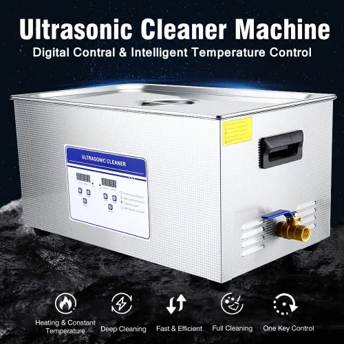 Vista 5 de Anbull 22L/5.8Gal 480W Limpiador Ultrasónico Industrial de 304 Acero Inoxidable con Temporizador Digital y Calentador para Herramientas de Llave