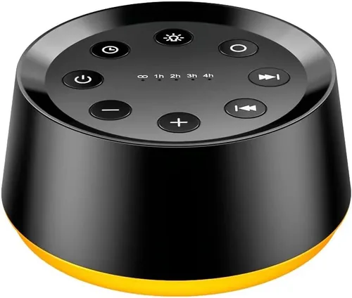 Vista 8 de Máquina de Sonido de Ruido Marrón con 30 Sonidos Relajantes, Luz Nocturna de 12 Colores, Máquina de Ruido Blanco para Adultos, Bebés y Niños