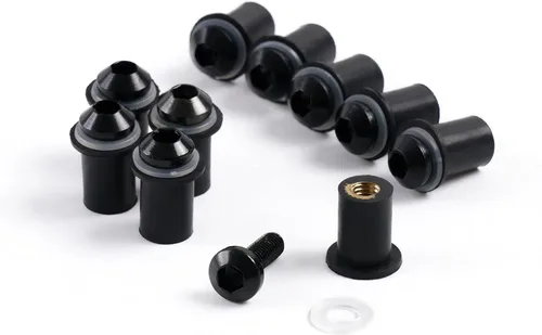 Vista 2 de FLPRO - Kit de tornillos universales para motocicleta, kit de tornillos de carenado, kit de pernos de aluminio CNC para Honda/Yamaha/Kawasaki/Suzuki
