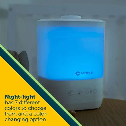 Vista 5 de Safety 1st Humidificador de llenado superior de niebla fría, color blanco