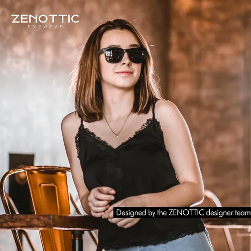 Vista 5 de ZENOTTIC Gafas de sol polarizadas para hombre, protección UV400, gafas de sol cuadradas