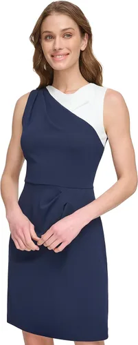 Vista 2 de DKNY Vestido sin mangas de crepé de buceo para mujer