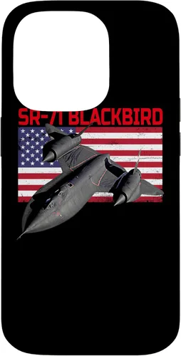 Vista 17 de SR-71 Blackbird in Action and Patriotic American Flag. Case for iPhone 17