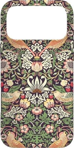 Vista 22 de Funda con diseño Art Nouveau para iPhone 16, diseño de ladrón de fresas William Morris