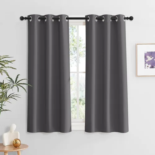 Vista 35 de RYB HOME - Cortinas para armario de 36 pulgadas, cortinas para oscurecer la habitación con ojales resistentes a la oxidación, cortinas de Aqua