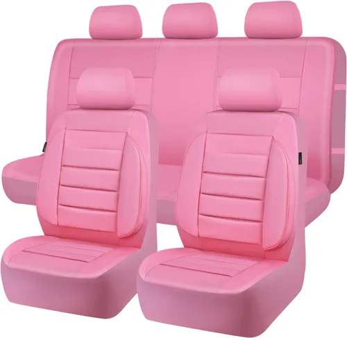 Vista 9 de CAR PASS Juego completo de fundas de asiento de cuero, universal, resistentes al agua, soporte de respaldo de espuma 3D, comodidad de lujo, 5