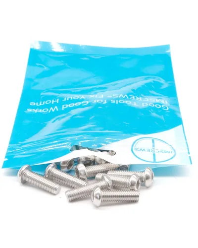 Vista 6 de IMScrews Tornillos de cabeza de vaso de 1/4-20 x 1 botón, acero inoxidable 304, unidad Allen hexagonal, paquete de 25