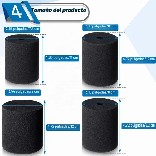Vista 2 de Honoson 4 tamaños, 8 piezas de vasos de espuma Turner para vasos de espuma de PVC de 1/2 pulgada, accesorios para todos los vasos de 10 a 40 onzas