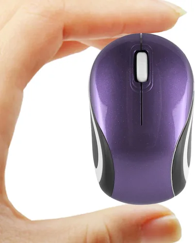 Vista 12 de Ratón inalámbrico para computadora portátil, tamaño pequeño, portátil, compacto, de viaje, USB, 3 botones, 1000 DPI, mouse inalámbrico para PC Negro