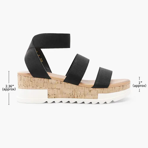 Vista 4 de DREAM PAIRS Sandalias de plataforma planas para mujer con correa al tobillo y punta abierta
