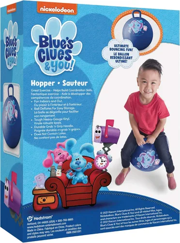 Vista 2 de Hedstrom Blue's Clue and You Pelota Saltarina, Pelota Saltarina para Niños, 15 Pulgadas, Blues Clues (55-7546)