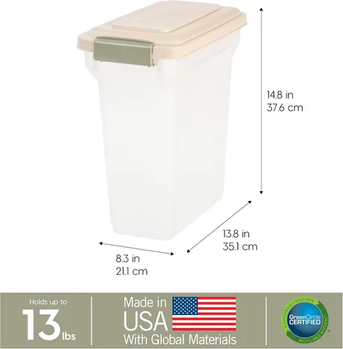 Vista 3 de Contenedor hermético para almacenamiento de alimentos Iris Premium, Bronceado, pequeño