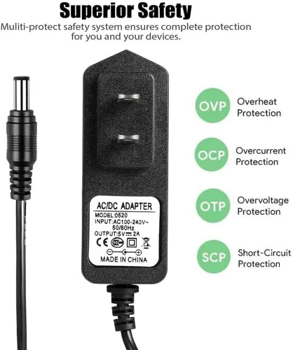 Vista 3 de Fuente de alimentación de 5 V para Yealink T29G, T46S, T48S, T52S, T54S, T56A, T58V, T58A, MP56, T46G, para cable de alimentación de teléfono
