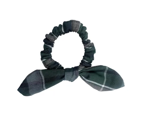 Vista 21 de Back to School/Uniform Plaid Scrunchie bunny ear Bowknot/School Uniform Plaid/Ponytail Bow Scrunchie/Plaid Accessories (Plaid 42-Bernards)