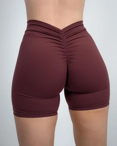 Vista 3 de Danysu Pantalones cortos de entrenamiento con corte en V, pantalones cortos de entrenamiento de cintura alta, pantalones deportivos para gimnasio