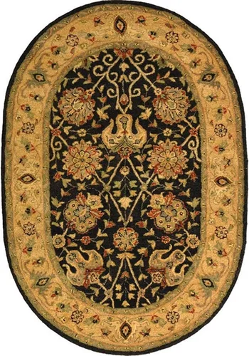 Vista 60 de SAFAVIEH Colección Antigüedades - Alfombra de 6' redonda, marrón y verde, hecha a mano, diseño oriental tradicional de lana, ideal para áreas