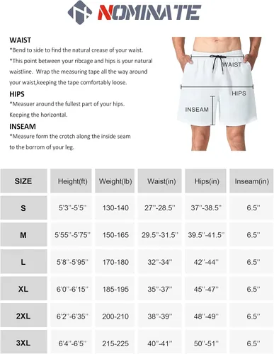 Vista 6 de NOMINATE Traje de baño para hombre, de secado rápido, con forro de malla para playa, natación, surf