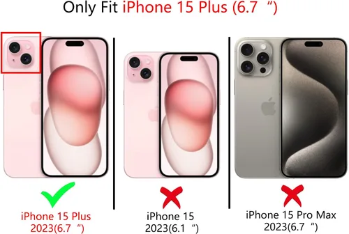 Vista 2 de Funda compatible con iPhone 15 Plus con purpurina para mujeres y niñas, funda protectora suave y brillante para iPhone 15 Plus, color azul