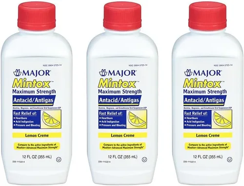 Vista 9 de MAJOR Mintox - Antiácido de máxima fuerza para un alivio rápido de la acidez estomacal, indigestión ácida, presión, hinchazón, crema de limón, 12