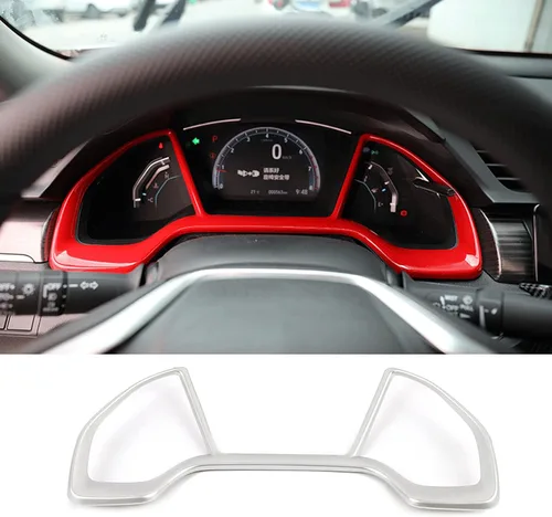 Vista 9 de Accesorios de automóvil aptos para Honda 10ª generación Civic 2016-2021 Interior tablero de instrumentos, marco, marco de cubierta