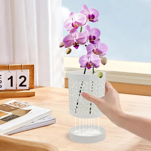 Vista 6 de Macetas de orquídea de cerámica de 4 pulgadas con agujeros, macetas
