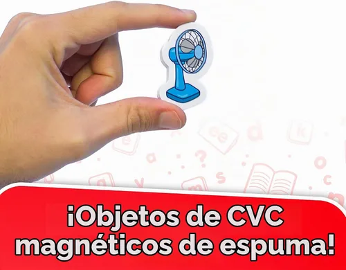 Vista 2 de Junior Learning: Rainbow CVC Objects - 40 piezas de espuma magnética
