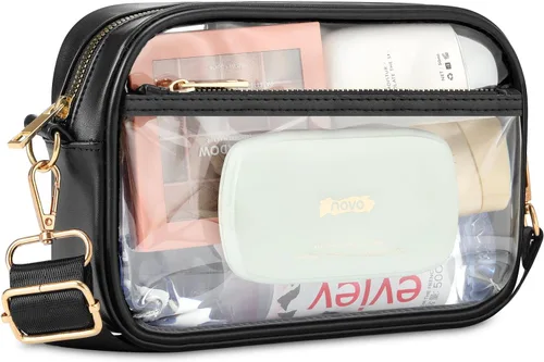 Vista 9 de MoKo Clear Bag for Stadium Events - Multi Pockets Clear Sling Purse Crossbody Bag with Adjustable Shoulder Strap Stadium Events, Multi Pockets