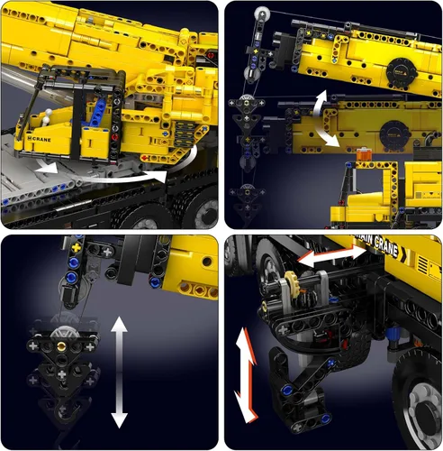 Vista 6 de Mould King 17073 Engineering LTM All Terrain Grúa de Construcción Control Remoto Modelo Modelo de Construcción Conjunto de Construcción