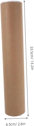 Vista 2 de 2 tubos de correo Kraft con tapas, tubo portador de póster para envío, almacenamiento y protección de obras de arte y documentos, versátil diseño