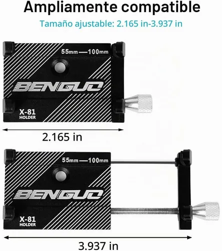 Vista 3 de Aluminio motocicleta bicicleta bicicleta titular de montaje manillar para teléfono celular GPS EE.UU. (negro)