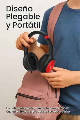 Vista 7 de ADOOPE Auriculares con cable USB C de diadema con micrófono, sonido estéreo de alta fidelidad, almohadillas aislantes de ruido, ajuste cómodo