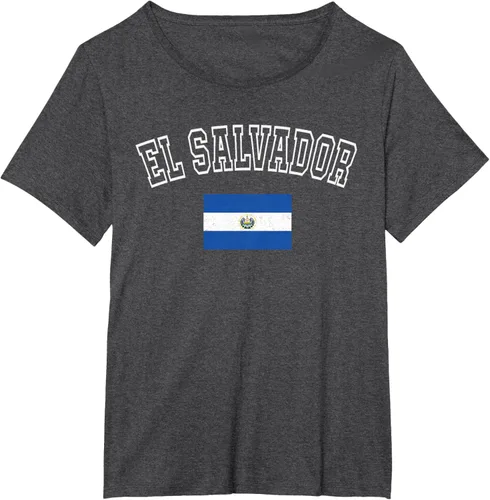 Vista 30 de Camiseta vintage con diseño de la bandera de El Salvador