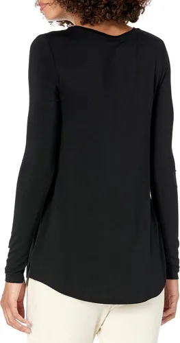 Vista 2 de Tienda Essentials Túnica de manga larga con cuello redondo para mujer (ritual diario anterior)