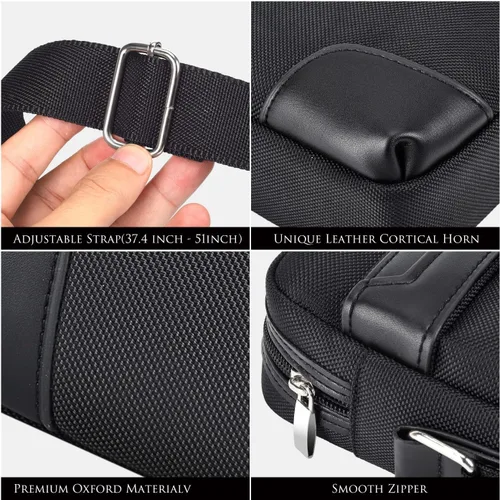 Vista 6 de iKammo Bolso cruzado pequeño para hombre, bolso de hombro tipo mensajero, bolso lateral de viaje, cartera para hombre
