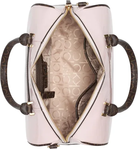Vista 9 de Calvin Klein Ashley Barrel Satchel, cuadros negros y blancos