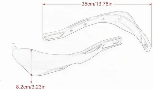 Vista 6 de Paramanos universales para manillar, protector de cepillo de mano, protector de mango para Honda Motocross, Yamaha, Suzuki, Kawasaki, Dual