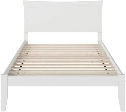Vista 4 de Cama de plataforma de panel completo en color blanco