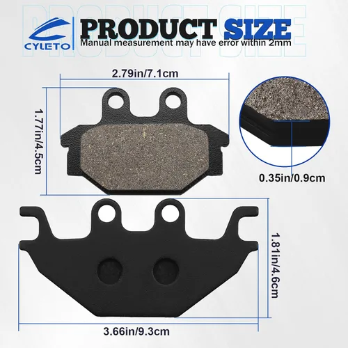 Vista 2 de Pastillas de Freno Delanteras y Traseras para CAN AM DS250 DS 250 2007-2014 Kawasaki Brute Force 300 KVF300 KYMCO MXU 250 300 500 UXV 500 700 SYM