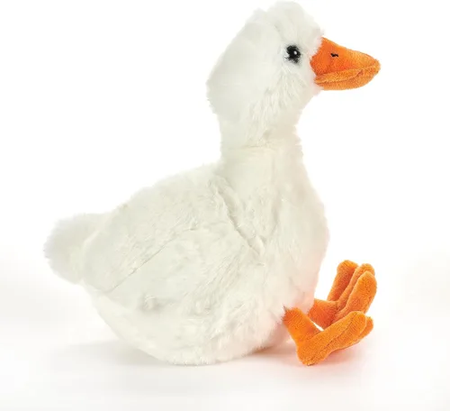 Vista 7 de The Petting Zoo Peluche de pato flexible, regalos para niños, animales salvajes de la vida silvestre, juguete de peluche de pato de 9 pulgadas