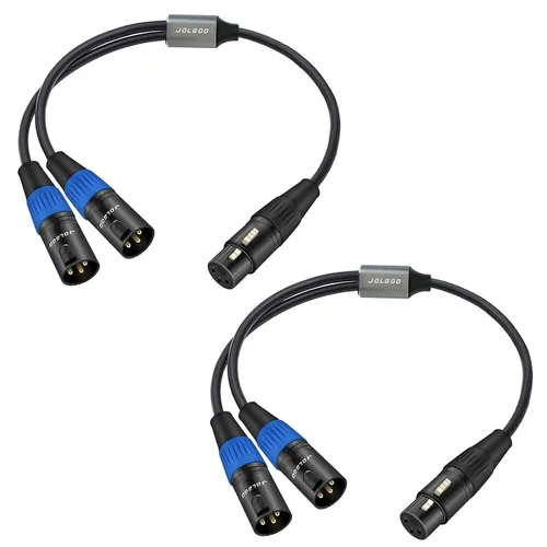 Vista 11 de JOLGOO Divisor XLR - Cable Y hembra a macho doble, 1.6 pies