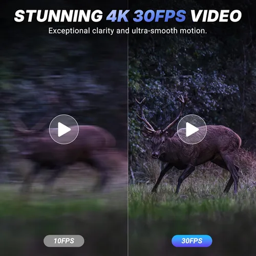 Vista 3 de WOSPORTS Gafas de visión nocturna 4K con foto de 48 MP, visión a todo color de 3280 pies, distancia IR de 1300 pies, pantalla HD de 3 pulgadas, zoom