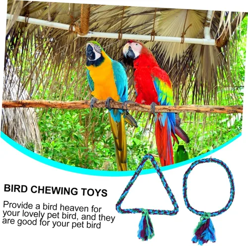 Vista 7 de Cuerda de algodón para masticar pájaro, perca, guacamayo, 2 uds