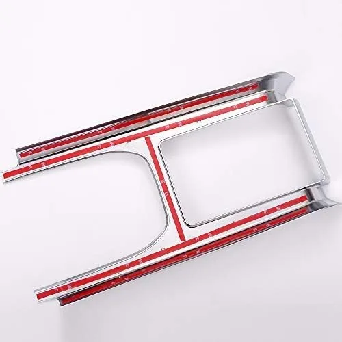 Vista 7 de Marcos de cubierta de panel de cambio de engranajes de coche, 1 unidad para Land Rover Discovery Sport 2015 2016 2017 2018 2019 (plata)