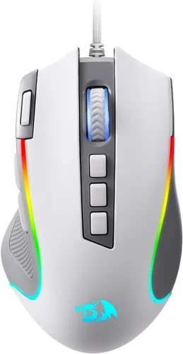 Vista 10 de Redragon M612AK PRO RGB Anime Mouse para Juegos, ratón óptico con cable/inalámbrico de 8000 DPI con 9 botones programables y 7 modos
