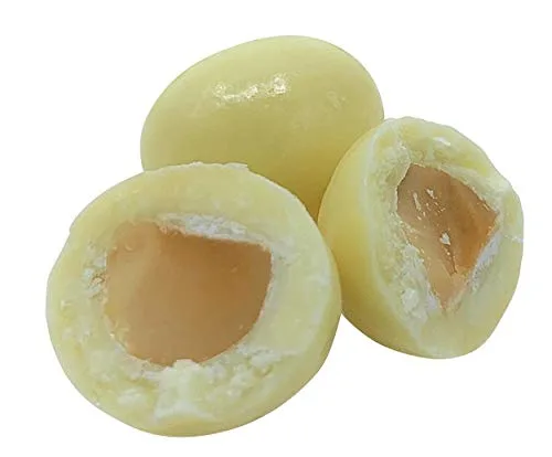 Vista 2 de Its Delish - Nueces de macadamia cubiertas de chocolate blanco, 3 libras a granel, nueces de macadamia recubiertas de chocolate con leche blanca