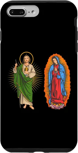 Vista 12 de Funda para iPhone 16 Virgen de Guadalupe con San Judas Tadeo