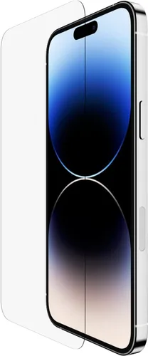Vista 9 de Belkin ScreenForce UltraGlass Protector de pantalla con filtro de luz azul para iPhone 14 Pro, resistente a los arañazos, protección contra impactos