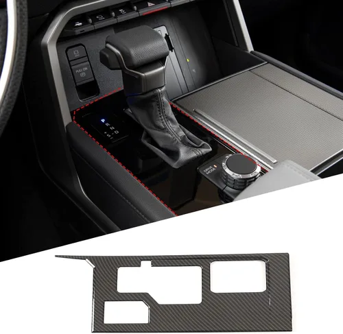 Vista 15 de TOYCIDFG Cubierta del panel de palanca de cambios compatible con Toyota Tundra 2022-2026, accesorios interiores (negro UV)
