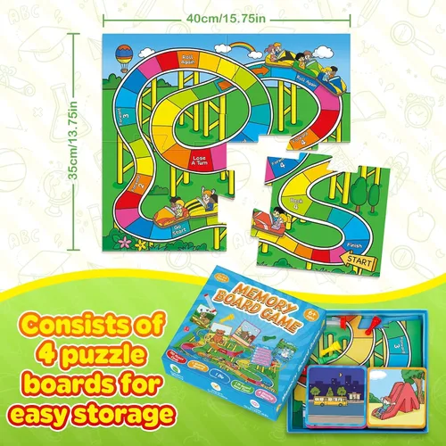 Vista 7 de Juegos de mesa de memoria para niños, juegos de mesa educativos de aprendizaje, juego de memoria para niños y niñas a partir de 6 años, divertido