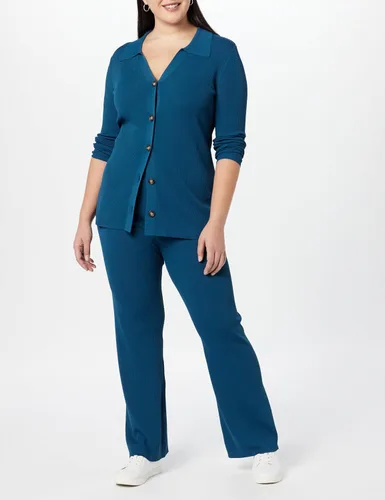 Vista 7 de The Drop Pantalón tipo suéter Ellison Rib Flare Leg para mujer